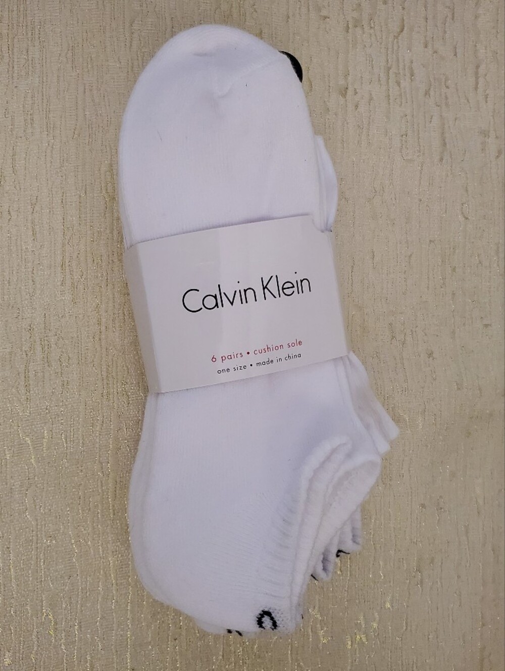 Calvin Klein White Low-Cut Athletic No-Show Socks - 5 Pack US 7-12
